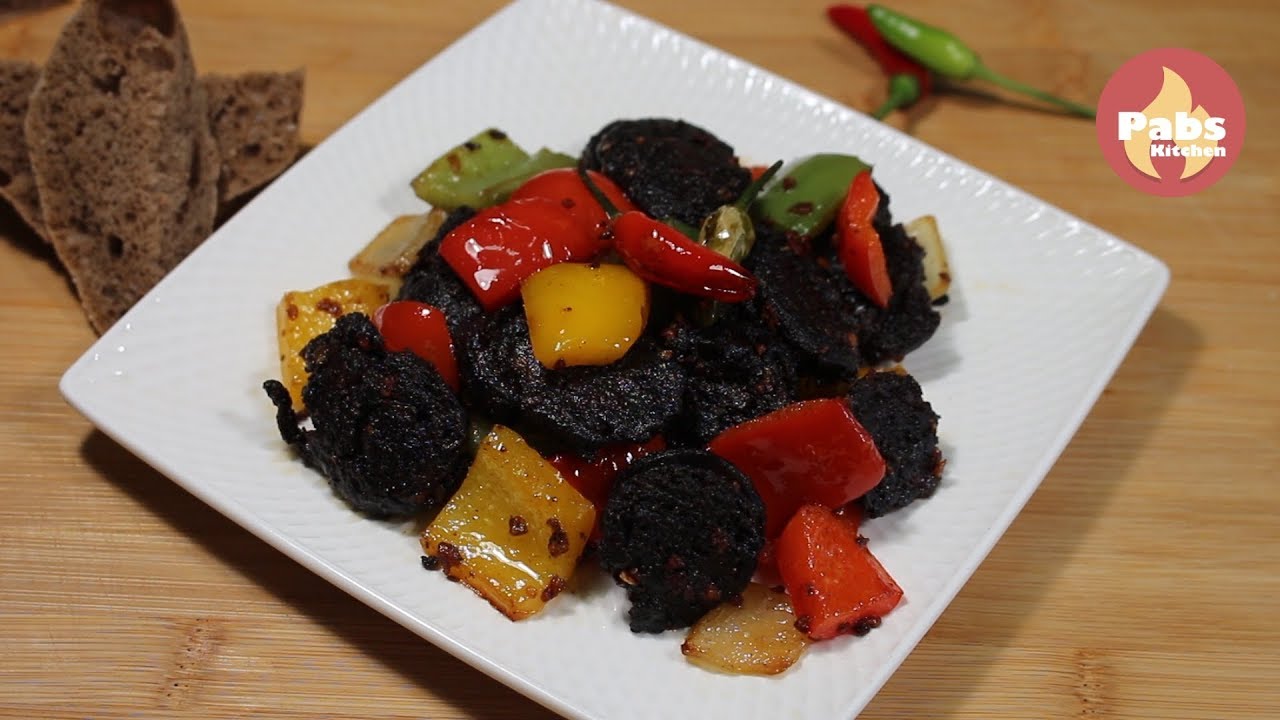 Deliciously Crispy Blood Sausage Recipe with Bell Peppers & Onion for Umami Lovers 🐖🥗- Pabs Kitchen