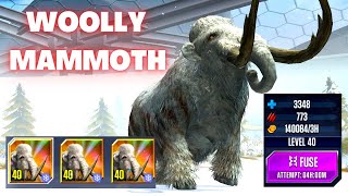 WOOLLY MAMMOTH 3X MAX LEVEL 40 |JURASSIC WORLD: THE GAME)