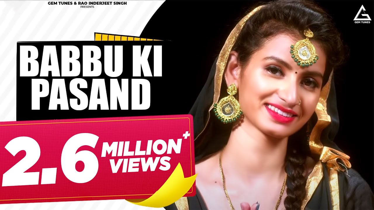 Babbu Ki Pasand Official Video  Masoom Sharma  Amar Siwach  Nidhi Sharma  Haryanvi Song