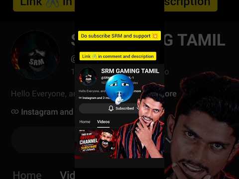 SRM comeback💥☠️ || SRM restarted his new channel// just support SRM gaming!!@SRMGAMINGTAMIL-1