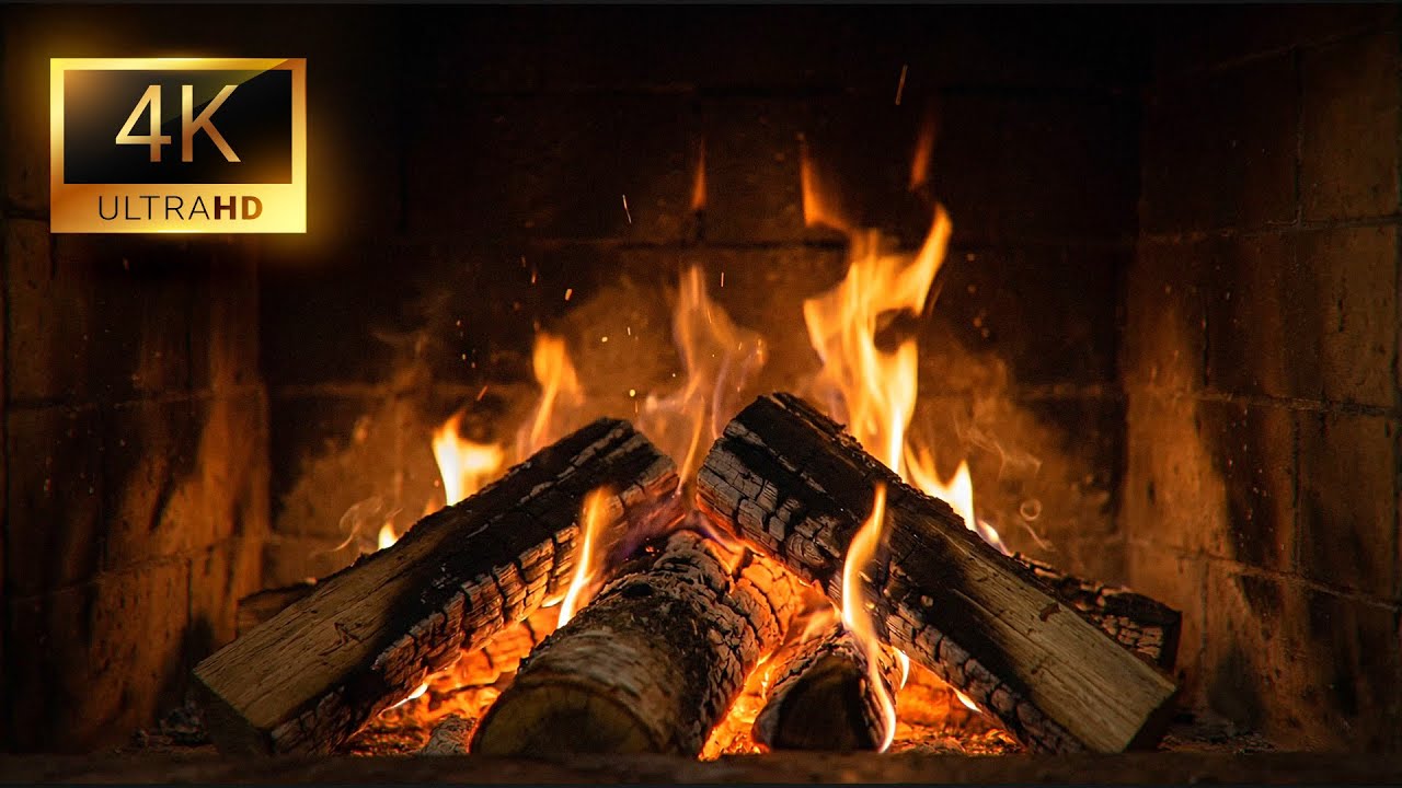 🔥 Relaxing Fireplace Sounds | Cozy Fire Ambience for Sleep, Study & Relaxation | 3 Hours | 4K