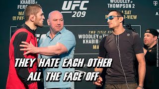 THEY HATED EACH OTHER - KHABIB vs TONY / BEST FACE OFF &amp; STAREDOWN [HD] HL