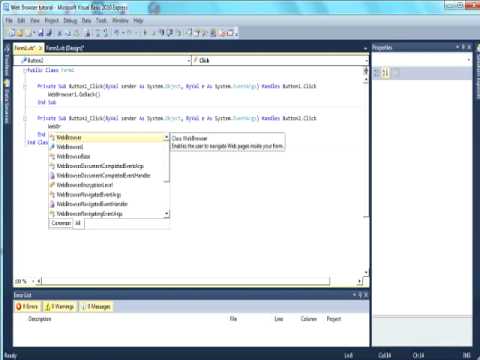 Visual Basic Tutorials #3 - A simple web browser
