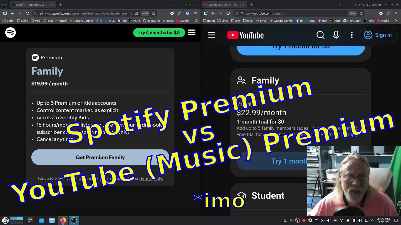 Spotify Premium vs YouTube (Music) Premium *imo My personal