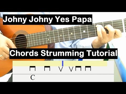 Johny Johny Yes Papa Guitar Lesson Chords Strumming Tutorial Guitar Lessons For Beginners