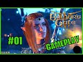 Baldur's Gate 3 - Gameplay - Drow Sorcerer (No Commentary) #01 Escape from Nautiloid