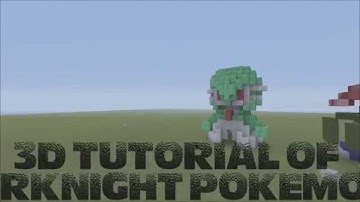 MineCraft 3D Pixel Art Tutorial - Gardevoir  Pokemon