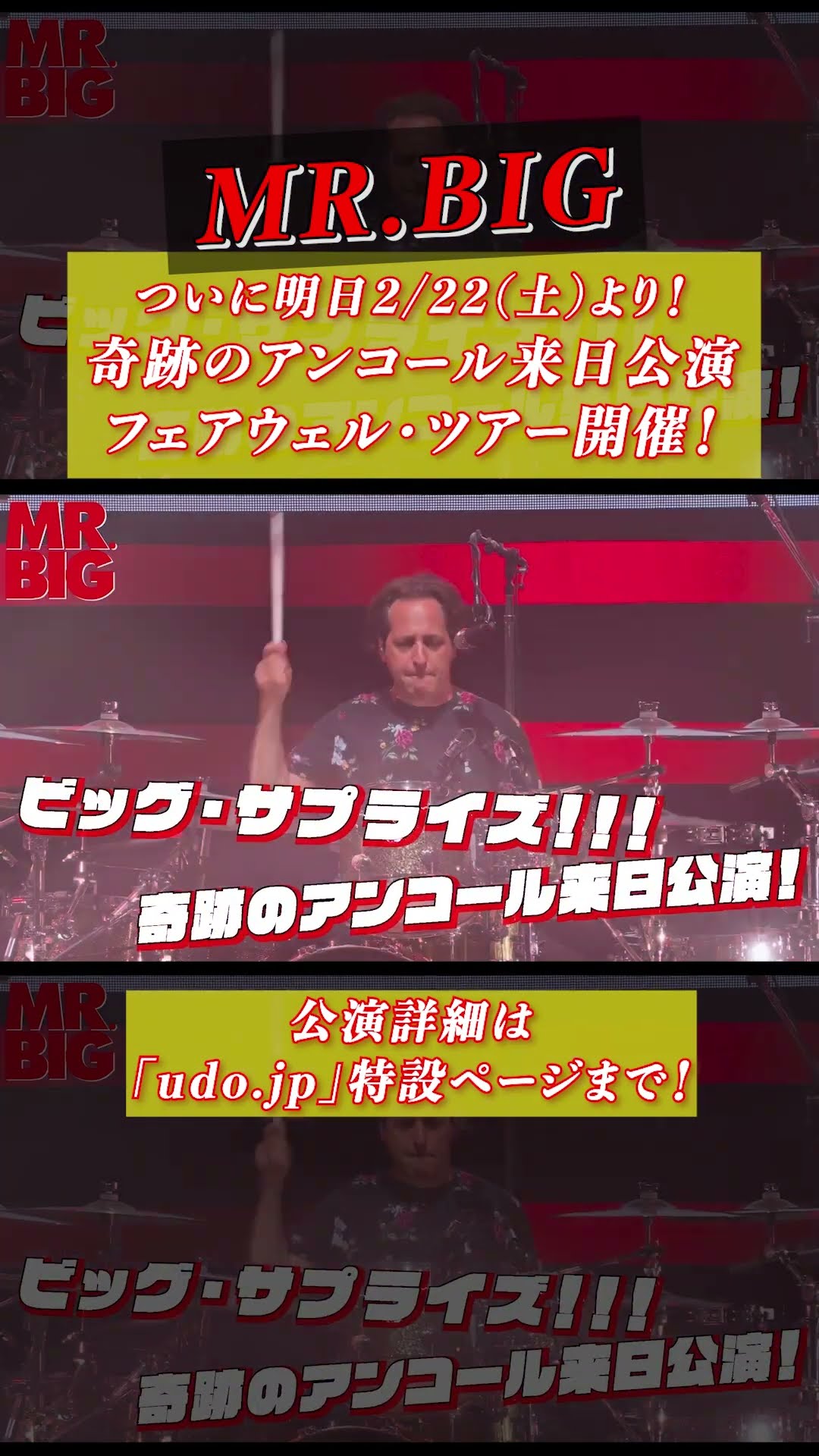 MR.BIG／ミスター・ビッグ】奇跡のアンコール来日公演！フェアウェル