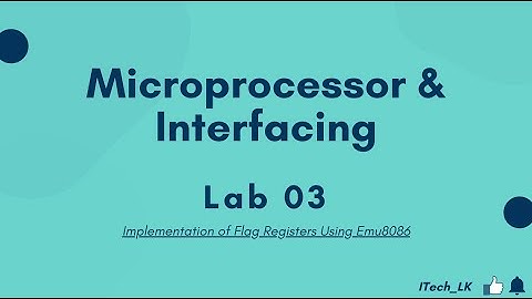 Microprocessor & Interfacing Lab 03  | Implementation of Flag Registers