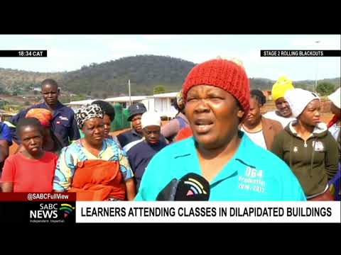 Leaners at a Limpopo school attend classes in dilapidated buildings