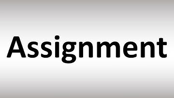How to Pronounce Assignment