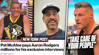 Pat McAfee Responds To Report He Pays Aaron Rodgers "Millions" For Weekly Interviews