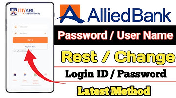 How To Reset Forgot password My ABL App||Forgot password Allied Bank app||Recover password ABL