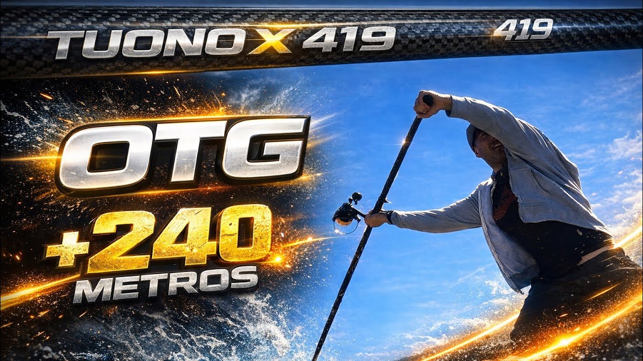 +240 OTG. Probando TUONO X 419 con tiros de piso otg y martillo #amberjack #surfcasting #fishing 