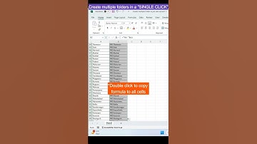 Create multiple folders in a single click! #excelshorts #exceltips #exceltricks #viralvideo #viral