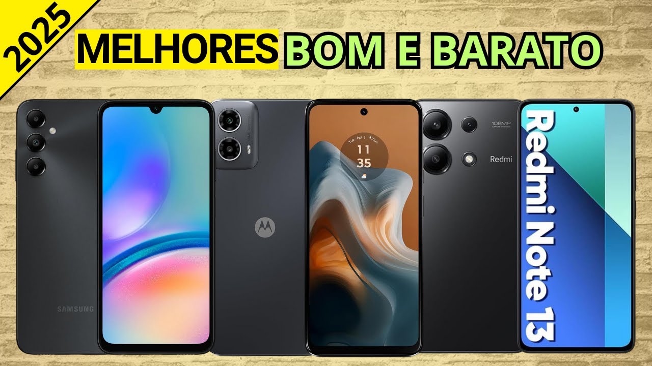 Os 4 Melhores Celular Bom e Barato Em 2025! - YouTube
