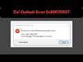 How To Fix Outlook Error 0x80070057 | Outlook Send/Receive Not Working | PST File Corruption Fix