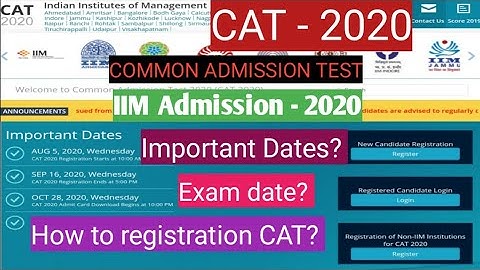 CAT 2020 notification out | Important dates, selection process, eligibility, daily study time table