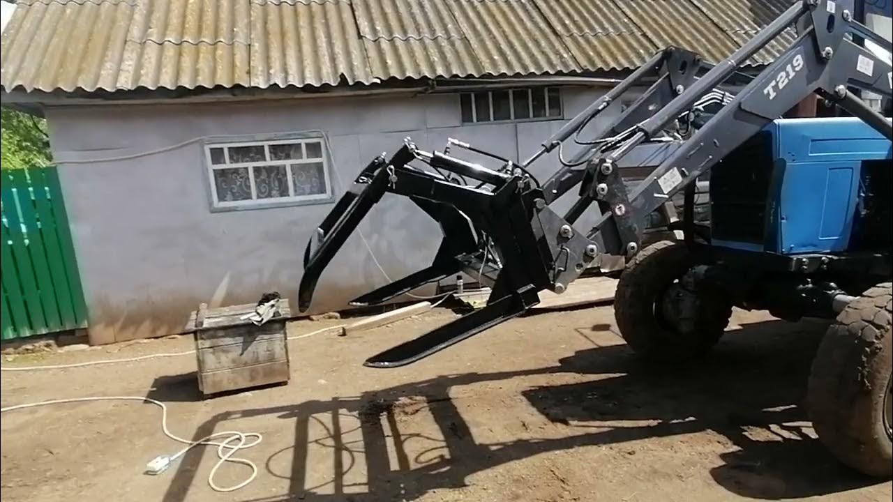 вилы для леса с прижимом на кун мтз! - YouTube