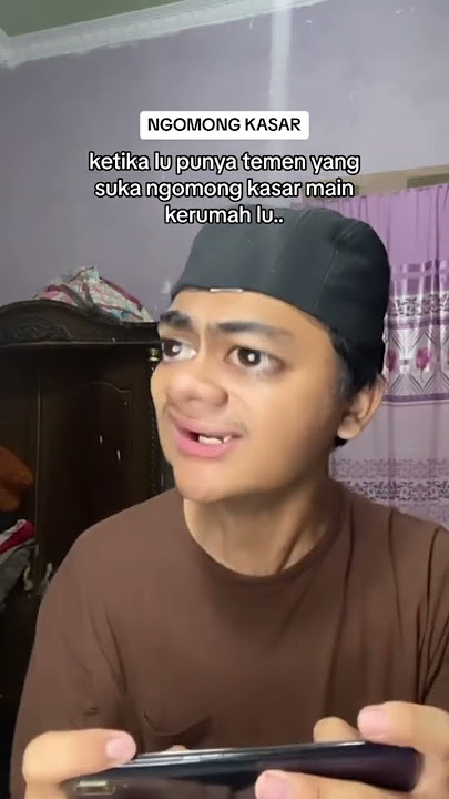 ketika lu punya temen yang suka ngomong kasar, main kerumah lu.. 😅 #sadjoni