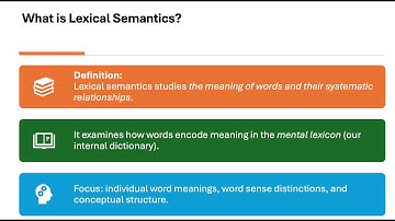 Lexical Semantics
