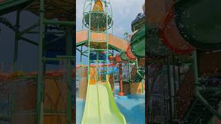 Double Green Water Slide at S Klub Aquapark 🇷🇸