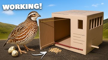 Best Quick Bird Trap Using Cardboard Box And Woods - How To Make Bird Trap