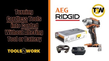 Running Cordless Tools Corded without Altering Tool DC to AC#Tools2Work #powertools #tools #diy