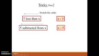 translate sentence into 1-step equation