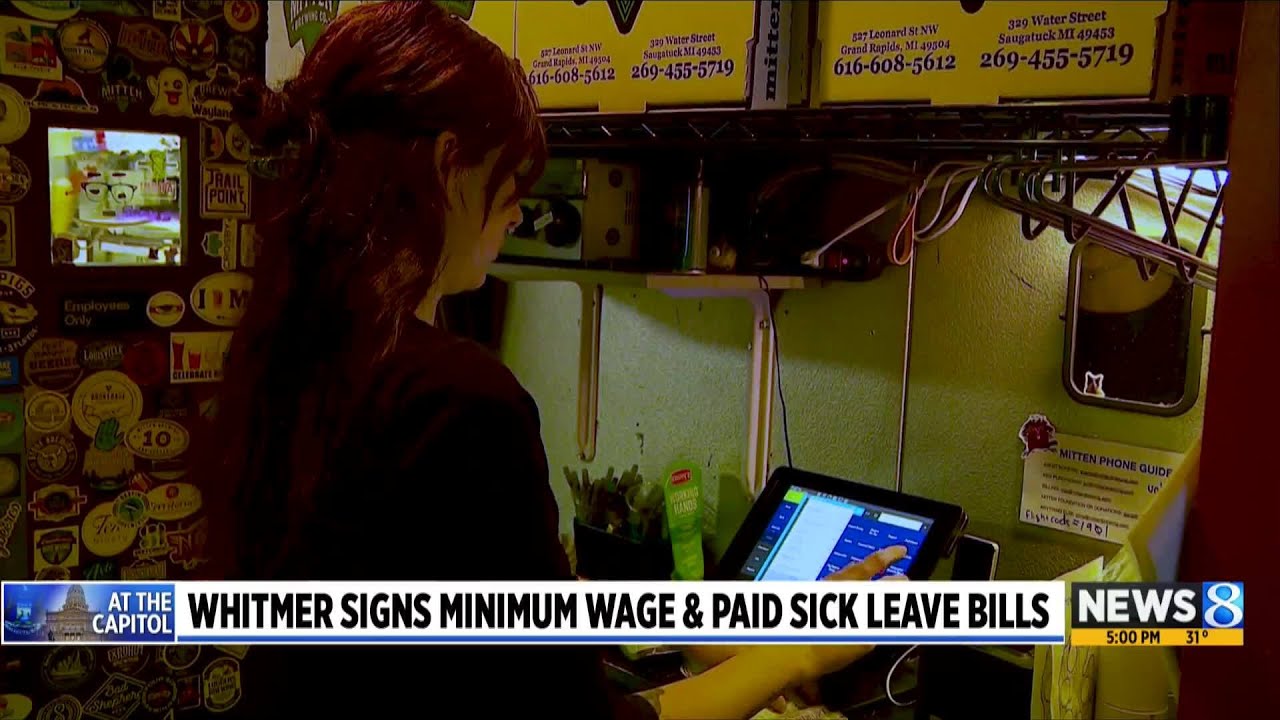 Gov. Whitmer signs minimum wage and paid sick leave bills into law ...