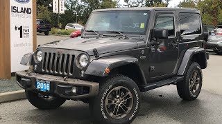 2016 Jeep Wrangler Sahara 75th Anniversary Edition W/ Nav, Backup Camera Review | Island Ford