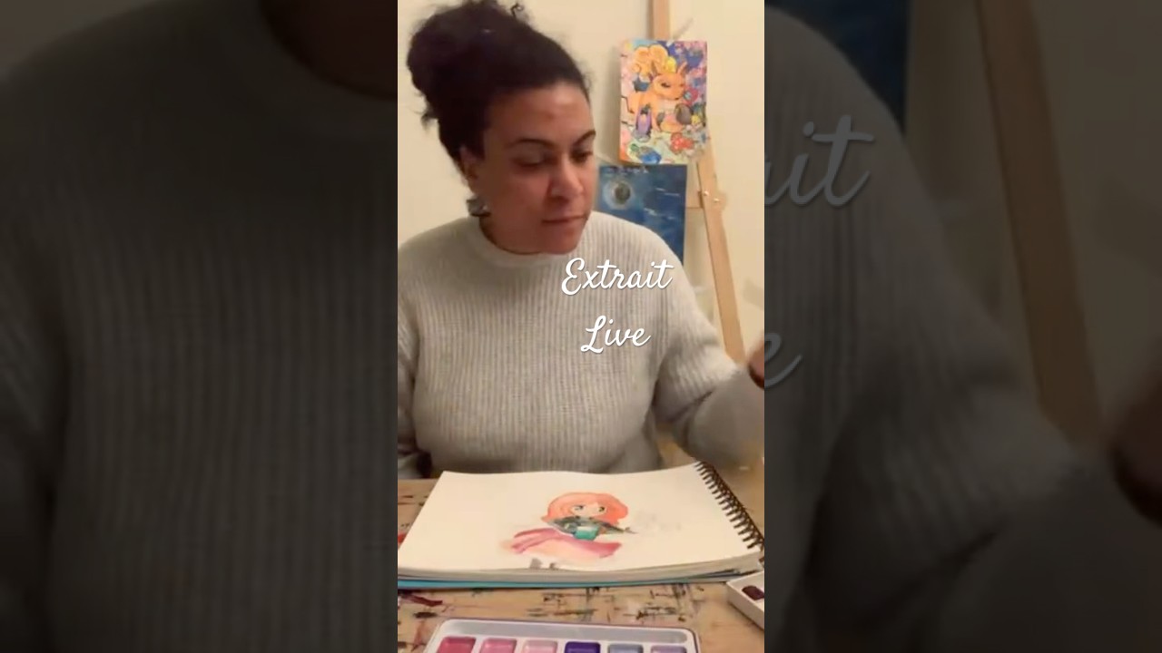 EXTRAIT LIVE | A drawing live for Healing Soul [ No talk | No chat | No sound 🤫] - [🩷RELAX🎀]