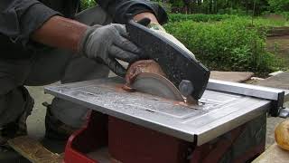 SKIL 3540-02 7-Inch Wet Tile Saw Cutting test