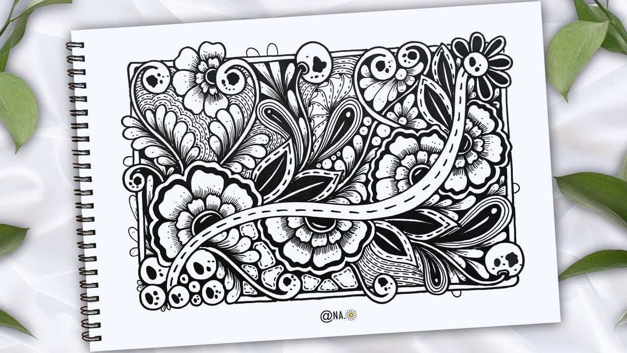 How To Draw Zentangle Flowers Art Easy For Beginners