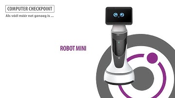 Servicerobot Robot Mini wijst de weg | Robot Center Computer Checkpoint