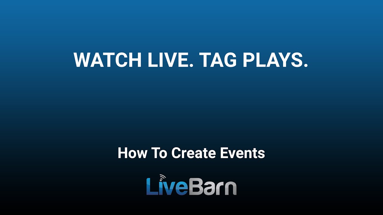 Live Tagging Create Events