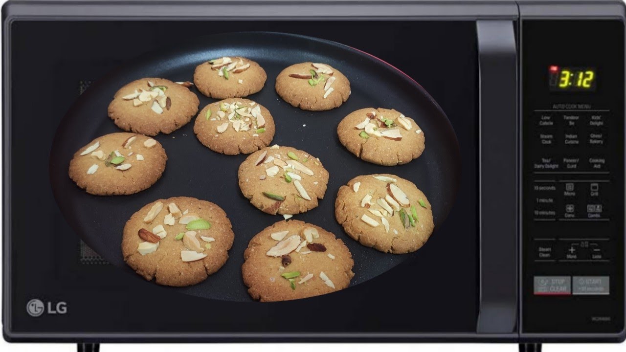 How to make atta biscuits in microwave with Convection mode home made atta biscuits recipe