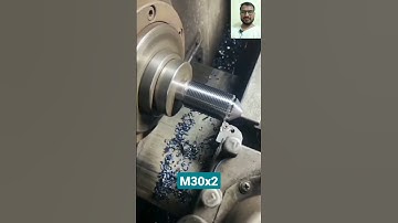 threading operation on cnc lathe machine m30x2#reactionvideo #shortvideo #shorts