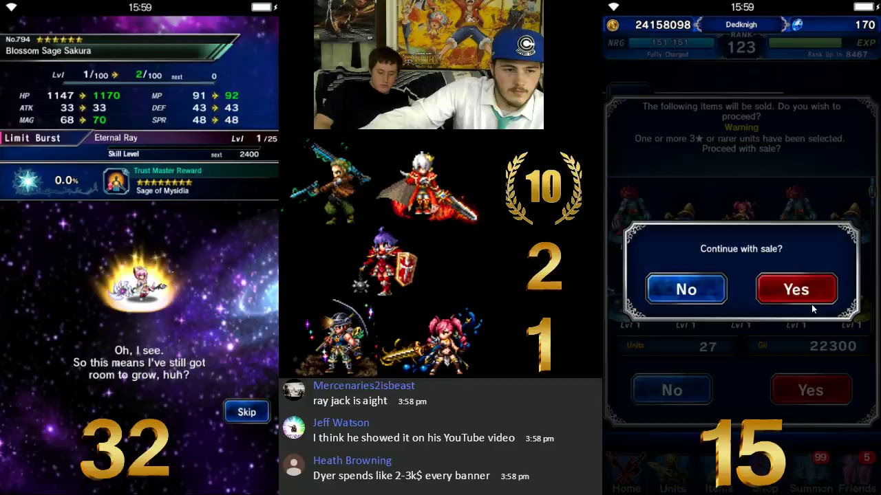FFBE CG Jake Live Versus Banner Pull Video