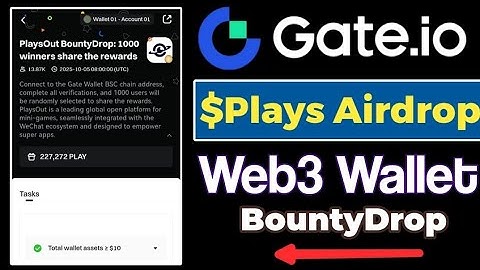 How To Join PLAY BountyDrop Of Gate io Web3 Wallet ? || Informational Video || Step By Step Guide