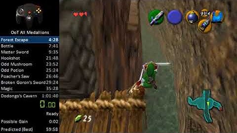 OoT: Gerudo Bridge Hookshot Setup with Sword