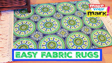The Easiest Fabric Rugs DIY