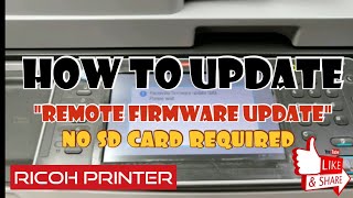 Remote Firmware Update For Ricoh Printerno Sd Card Requireddtechtv