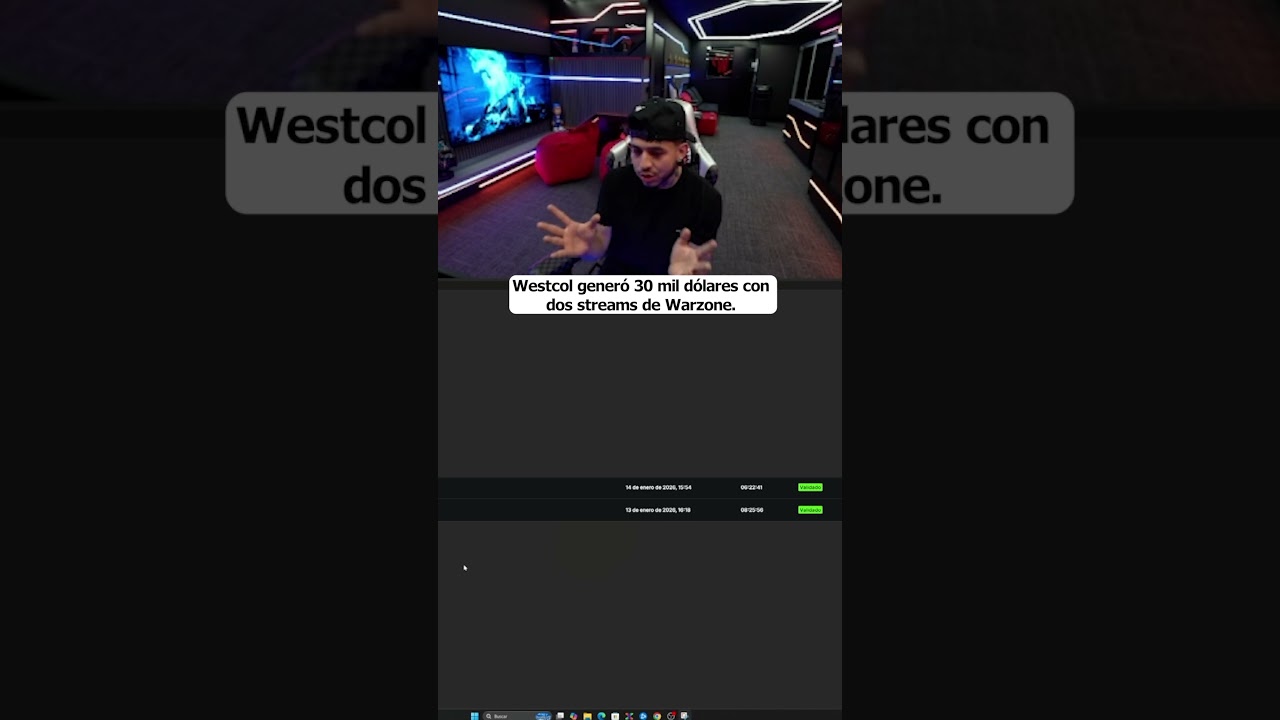 Westcol generó 30 mil dólares con dos streams de Warzone. 