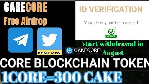 cake CORE airdrop big update withdraw and KYC verification🤑👆👆👆