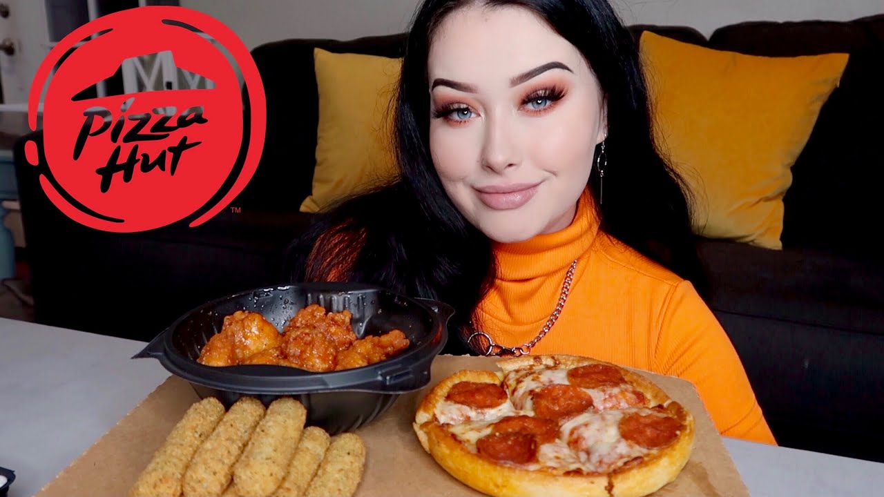 Pizza Hut Mukbang | Pizza, Wings, & Mozzarella Sticks
