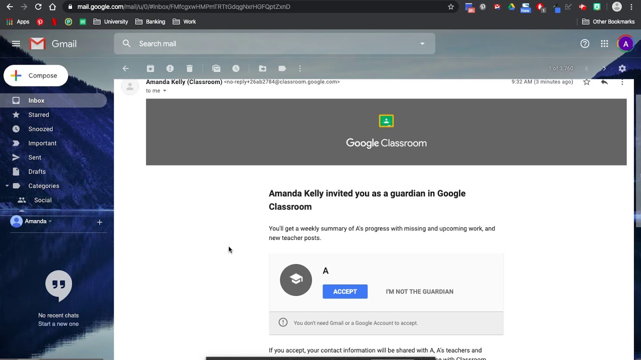 How to Accept Guardian Emails on Google Classroom - YouTube