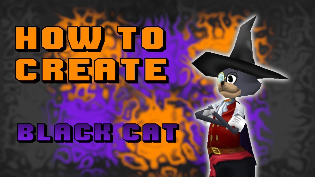 HOW TO CREATE: Black cat / Gato negro | Toontown Rewritten - YouTube
