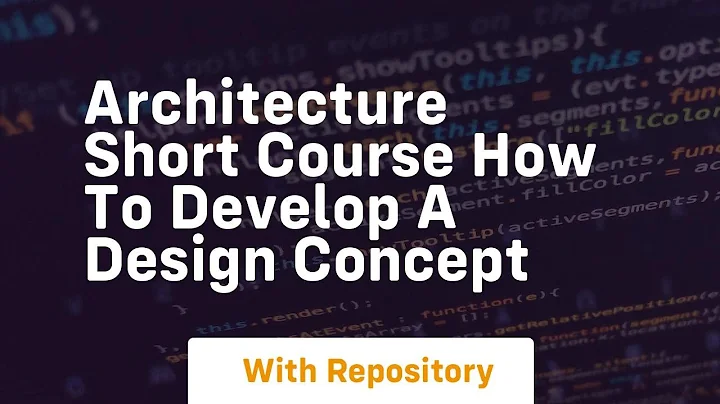 Architecture short course how to develop a design concept