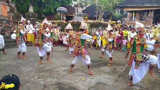 Balinese Dance Baris Pendet at Dangkahyangan Pura Tegal Suci